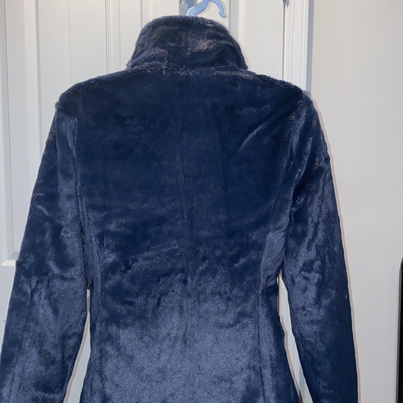 Women's North Face dark blue zippered reversible, coat,jacket, soft ,sz XS - Picture 9 of 16